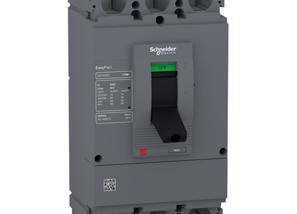 Schneider Electric circuit breaker, Easypact EZC400H, TMD, 400A, 3 poles 3d EZC400H3400N