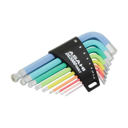 ASAHI Color Ball Hex Key Set Long