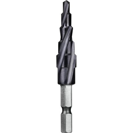 SESHIN BUFFALO 4-Flute HSS-Co Step Drill, Twist Type, Hex Shank