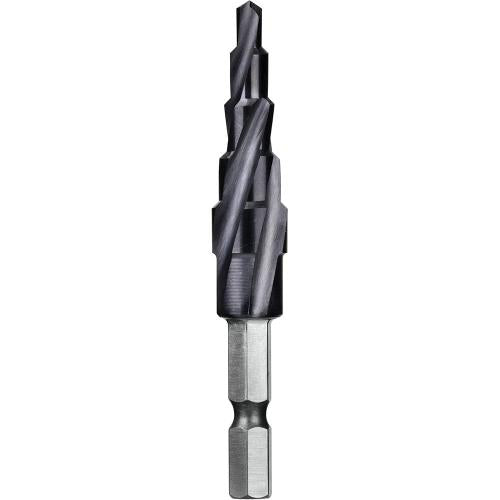 SESHIN BUFFALO 4-Flute HSS-Co Step Drill, Twist Type, Hex Shank