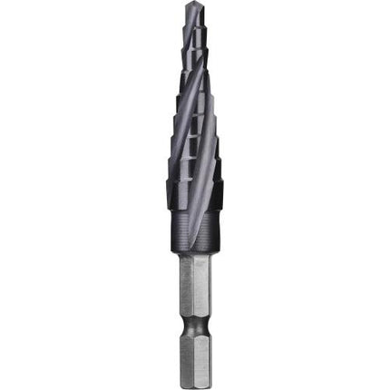 SESHIN BUFFALO 4-Flute HSS-Co Step Drill, Twist Type, Hex Shank