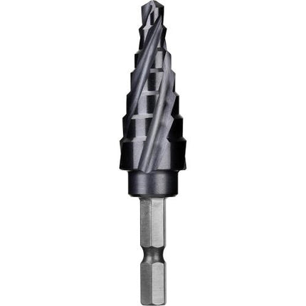 SESHIN BUFFALO 4-Flute HSS-Co Step Drill, Twist Type, Hex Shank