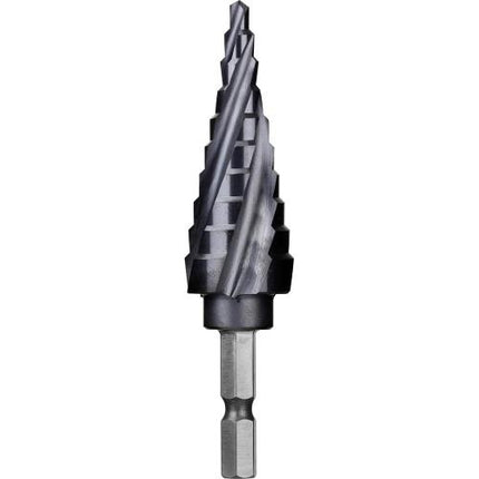 SESHIN BUFFALO 4-Flute HSS-Co Step Drill, Twist Type, Hex Shank