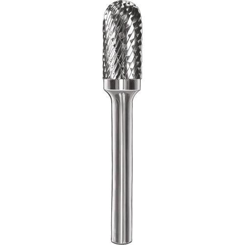SMATO Carbide Rotary Burr, Cylindrical, Ball Nose (SC), 6mm Shank, Double Cut