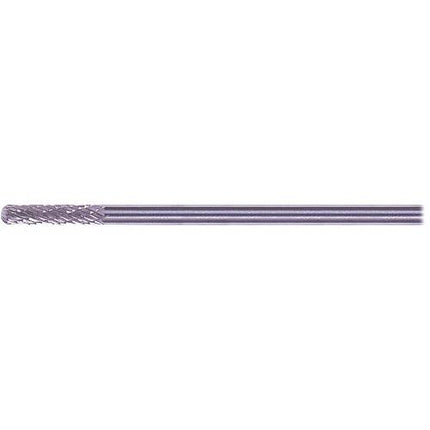 SMATO Carbide Rotary Burr, Cylindrical, Ball Nose (SC), 3mm Shank, Double Cut