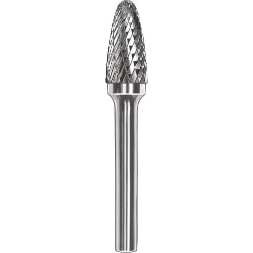 SMATO Carbide Rotary Burr, Tree, Radius End (SF), 6mm Shank, Double Cut, Ø3×12.7mm–16×25mm