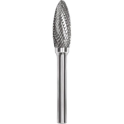 SMATO Carbide Rotary Burr, Flame (SH), 6mm Shank, Double Cut
