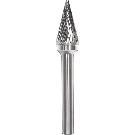 SMATO Carbide Rotary Burr, Taper, Pointed End (SM), 6mm Shank, Double Cut