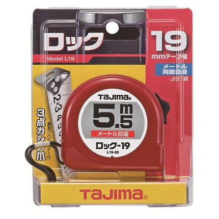 TAJIMA Auto-Lock Tape Measure 5.5–10 m L22
