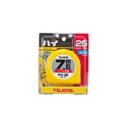 TAJIMA Manual-Lock Tape Measure 5.5–7.5 m H25