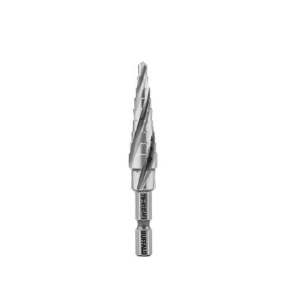 SESHIN BUFFALO 4-Flute Step Drill, Twist Type, Hex Shank 12mm–35mm