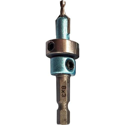 SMATO Countersink Bit with Pilot Drill 8mm–10mm D10*4*55L (Stopper Type)