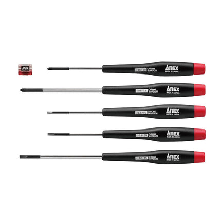 ANEX Precision Screwdriver 5-Pc Set, Magnetic Catch PICO No.3450-S2