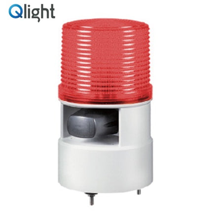 QLIGHT Warning Light, Ø125, Built-in Buzzer, Red S125DL-WM-220-R