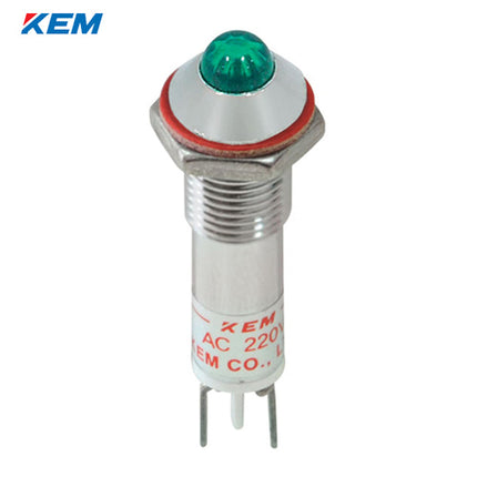 KEM KEM LED Indicator Light, Ø8mm, High-Brightness, AC220V, Green KLHRAU-08A220-G
