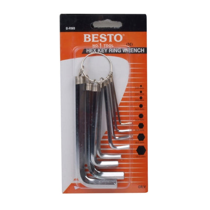 BESTO Hex Key Ring Set B-RM8 2.0~10mm 8PCS