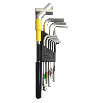 WISE Ball Point Hex Key Set, Long, 9-Piece (With Handle) NO-2100N