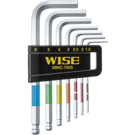 WISE Ball Point Hex Key Set (7PCS, Short Type) SBNC-700S