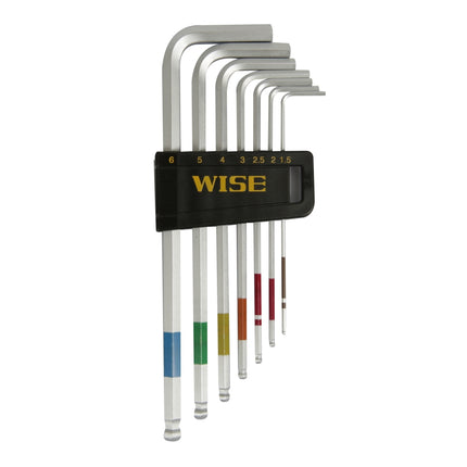 WISE Ball Point Hex Key Set, 7-Piece (L Type) SB-700