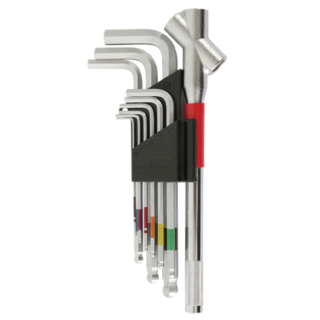 WISE Ball Point Hex Key Set, Semi-Long, 9-Piece (With Handle) SB-2300