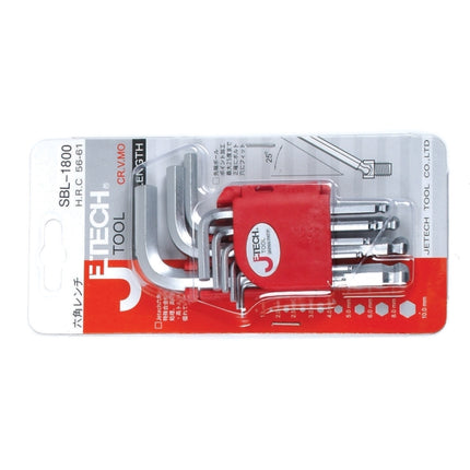 JETECH Ball Point Hex Key Set, 9-Piece SBL-1800 1.5~10mm(S)