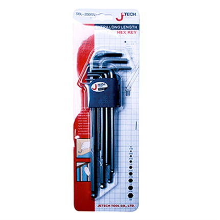 JETECH Ball Point Hex Key Set, 9-Piece, Inch SBL-2000I 1/16 ~3/8 INCH