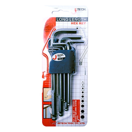 JETECH Ball Point Hex Key Set, 9-Piece, Inch SBL-1900I 1/16 ~3/8 INCH