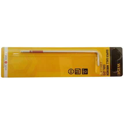 WISE Ball Point Hex Key, Long, Single SBL-025S(WLB330-25 2.5mm(red2rows), NEW PACKAGE