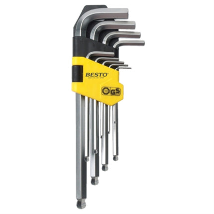 BESTO Ball Point Hex Key Set, 9-Piece B-BW1900 1.5~10mm(M)