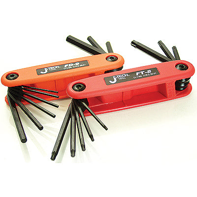JETECH Folding Torx Key Set FT-9 T6,9,10,15,20,25,27,30,40