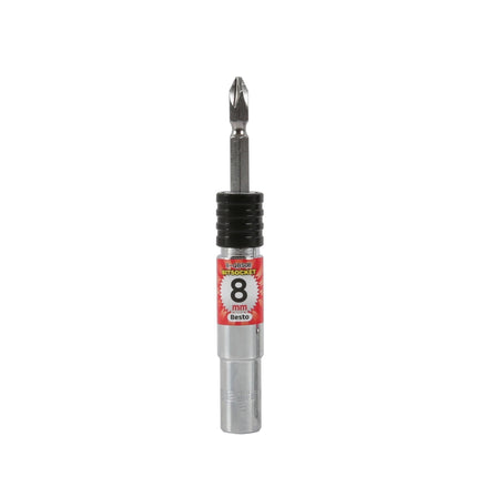 BESTO Bit Socket, One-Touch B-QBS08 8mm ×120mm