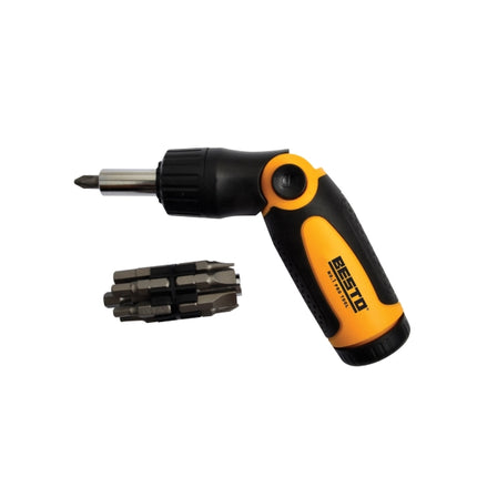 BESTO Ratchet Screwdriver, Pistol Type, 14-in-1 B-RS14