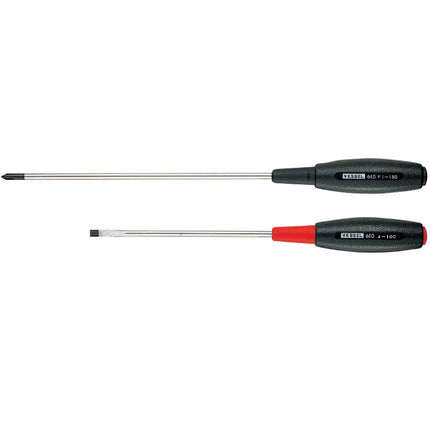 VESSEL Rubber Handle Screwdriver 610-150A 4.0×150mm(+)