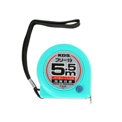 KDS Tape Measure, Manual (Free Type) F19-55BB 5.5m*19mm