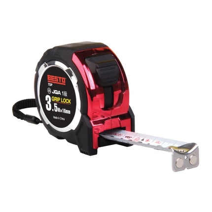 BESTO Tape Measure, Grip Lock (Stop Type) G16-35J 3.5m*16mm, JIS 1grade, magnetic, double-sided