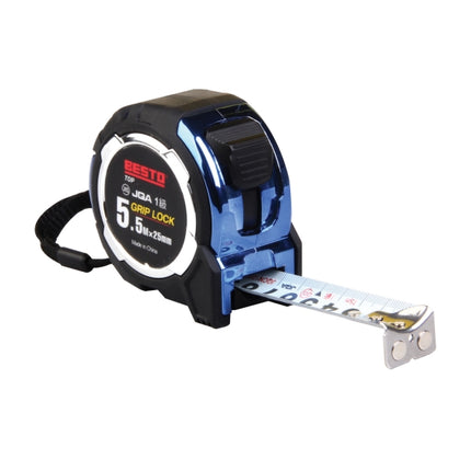 BESTO Tape Measure, Grip Lock (Stop Type) G25-55J 5.5m*25mm, JIS 1grade, magnetic, double-sided