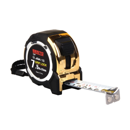 BESTO Tape Measure, Grip Lock (Stop Type) G25-75J 7.5m*25mm, JIS 1grade, magnetic, double-sided