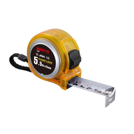 BESTO Tape Measure, Clear Lock (Stop Type) B-CL25-55J