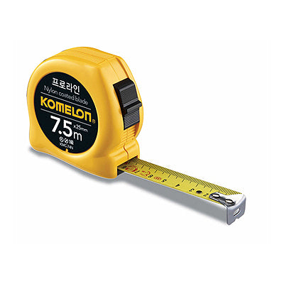 KOMELON Tape Measure, Pro Line, Yellow KMC74N-75 7.5m×25mm