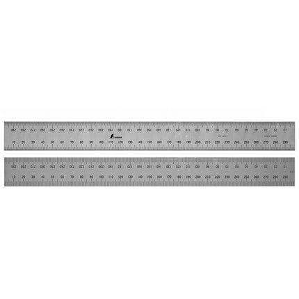 SHINWA Stainless Steel Rule, Matte, 4-Row Scale, Zero at Both Ends S-24612 300mm (300mm*30mm/1.0T)