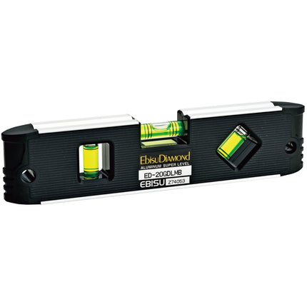 EBISU G. Handy Magnetic Level, Black ED-20GDLMB 200mm(8 ), 0.50mm/m