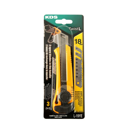 KDS Utility Knife, Screw-Lock L-19 210*80*27mm(blade2built-in)