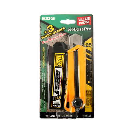 KDS Utility Knife, Large Screw-Lock H-12YE-3B