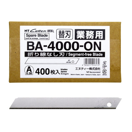 NT CUTTER Utility Knife Blade, A-Type, Compact, No Score Lines BA-4000-ON