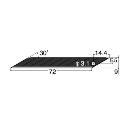 NT CUTTER Utility Knife Blade, A-Type, Black BD-2000