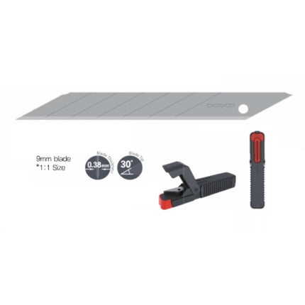 DORCO Utility Knife Blades SP-S30(SP-A30 9mm*0.38t(30°)/10PCS (x10 pack)
