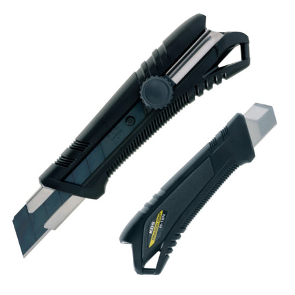 KDS Utility Knife, Dragon Grip, Screw-Lock, Black H-16N