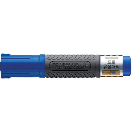 MONAMI Oil-Based Marker, Pro PRO-BLUE blue/5~8mm/square nib (x12 pack)