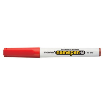 MONAMI Name Pen Permanent Marker, Bold, Red NAMEPEN-M