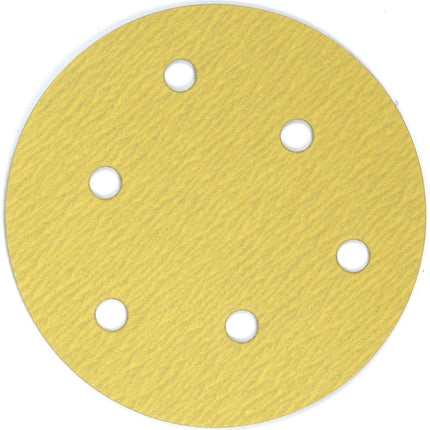 DEERFOS Dust Extraction Sandpaper, Hook-and-Loop, 6-Hole DA367 5"-#60 (x100 pack)